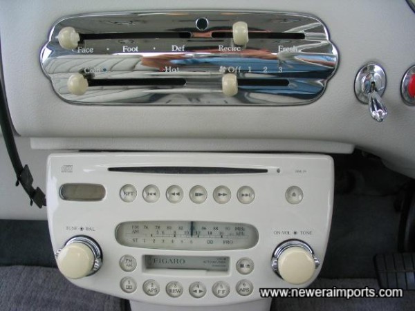 Retro radio and heater controls.