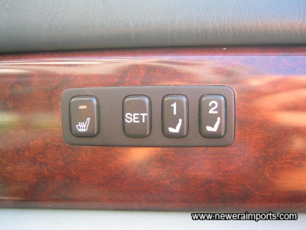 Driver's seat has 2 memory settings.