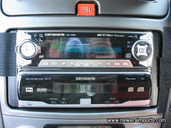 Top quality Carrozzeria head unit and DVD player.