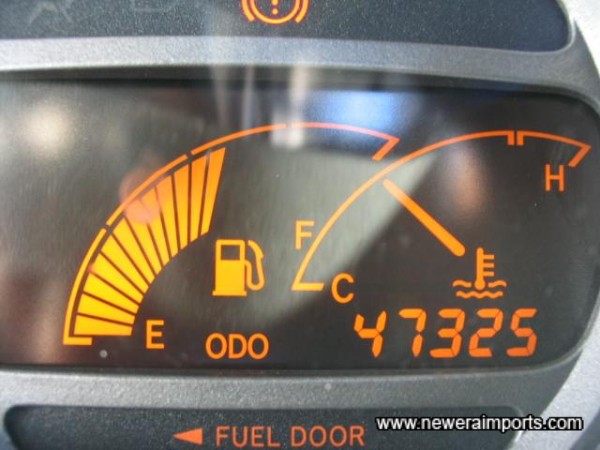 Original Odometer reading before conversion to miles in UK. Very low mileage!