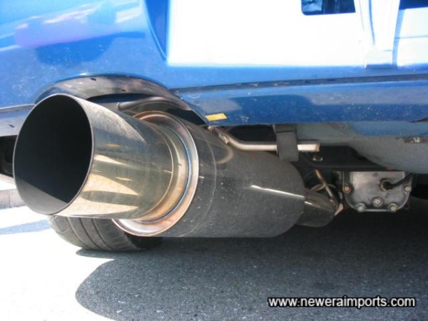 HKS full exhaust system including downpipe. 