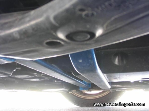 Cusco braces to the underbody - improves feel and suspension control.