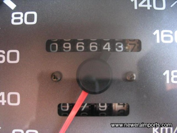 Original Odometer reading before conversion to miles in UK. 