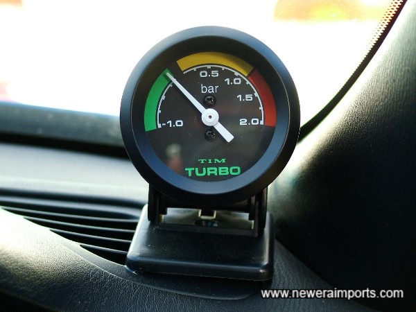Boost gauge fitted in the UK along with other mentioned & documented performance additions.
