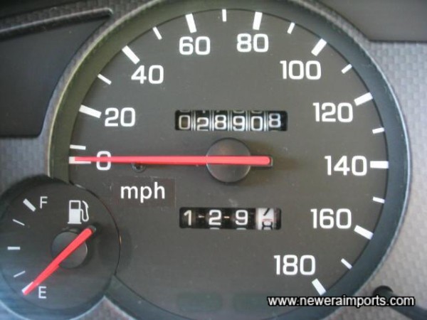 Odometer after re-calibration. Mileage and Speedo now work in miles.