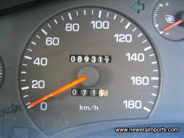 This picture was taken in Japan before shipment - Odo & Speedo are now converted to show Miles / MPH