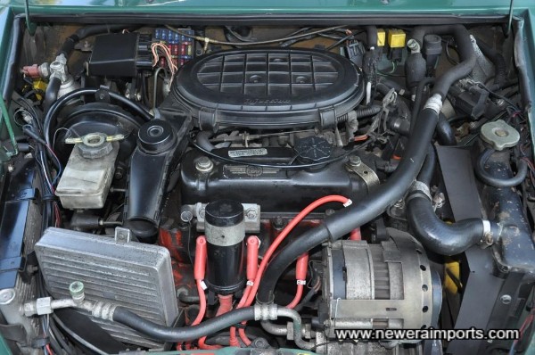 Unmolested engine bay - not Air conditioning components.