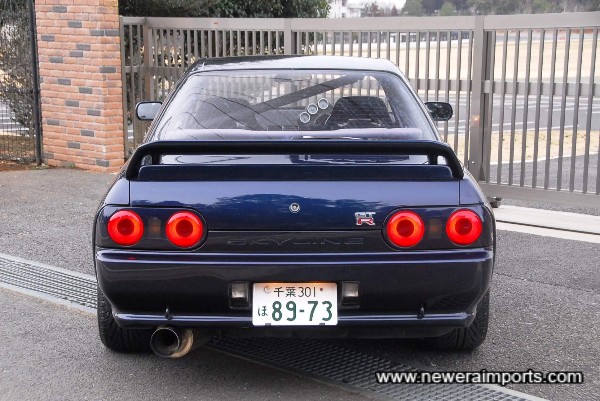 Tomei tail light covers are very rare. Note also the Nismo style rear spoiler lip.