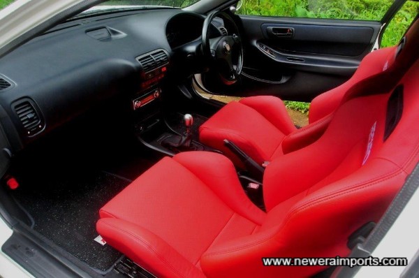 Interior is like new with recently re-trimmed Recaro seats, but Robson Leather.